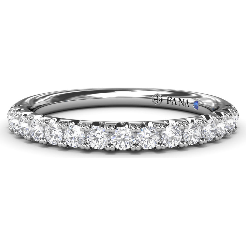 Diamond Wedding Band with Shared-Prong Set Round Diamonds by Fana - 0.41 Carat Total Diamond Weight