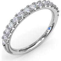 Diamond Wedding Band with Shared-Prong Set Round Diamonds by Fana - 0.41 Carat Total Diamond Weight