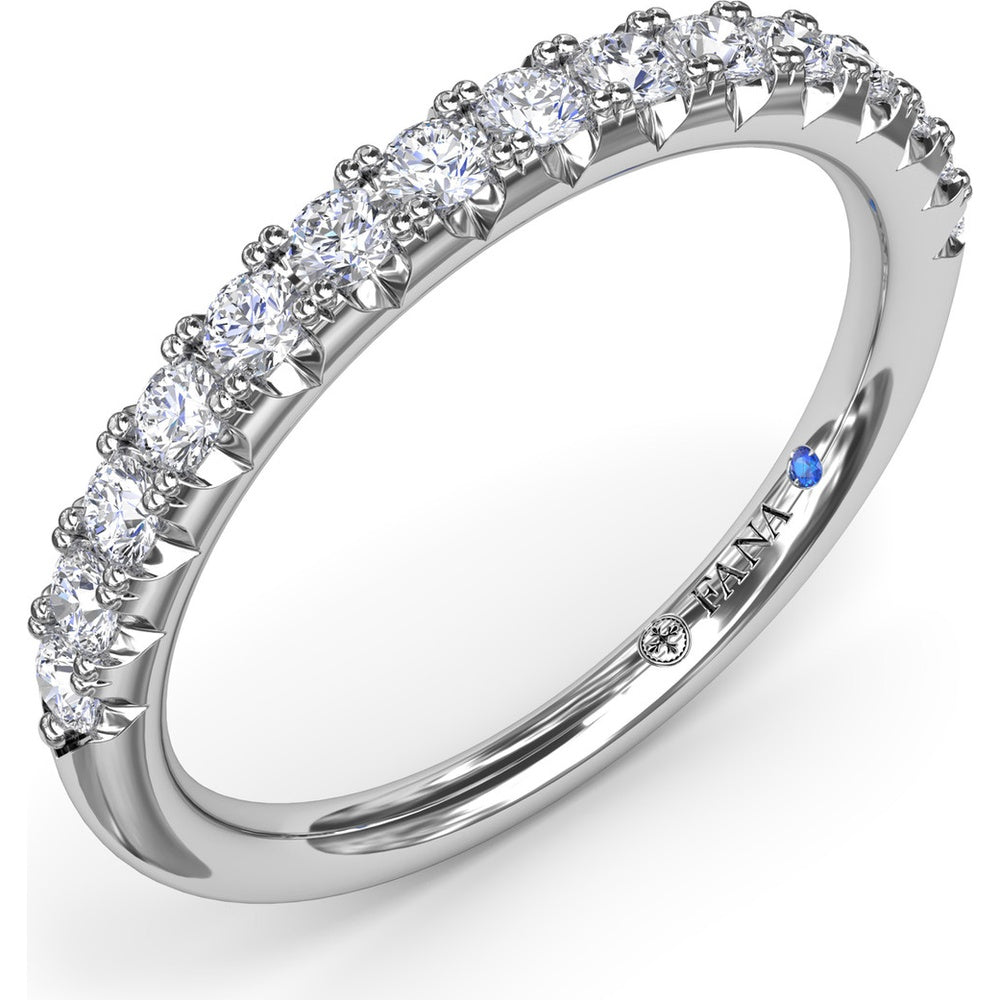 Diamond Wedding Band with Shared-Prong Set Round Diamonds by Fana - 0.41 Carat Total Diamond Weight