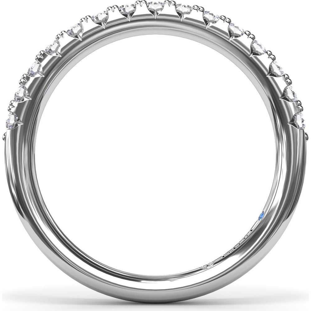 Diamond Wedding Band with Shared-Prong Set Round Diamonds by Fana - 0.41 Carat Total Diamond Weight
