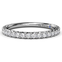 Diamond Wedding Band with Shared-Prong Set Round Diamonds by Fana - 0.43 Carat Total Diamond Weight