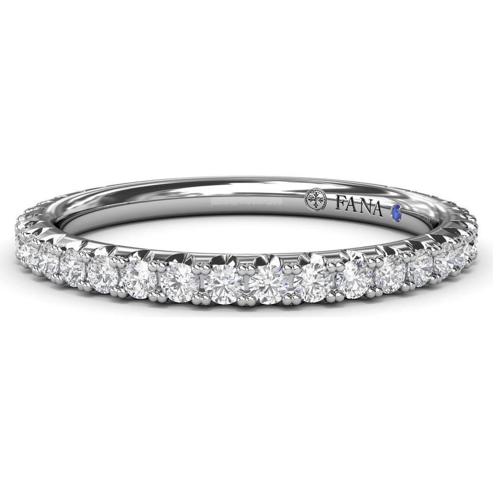 Diamond Wedding Band with Shared-Prong Set Round Diamonds by Fana - 0.43 Carat Total Diamond Weight