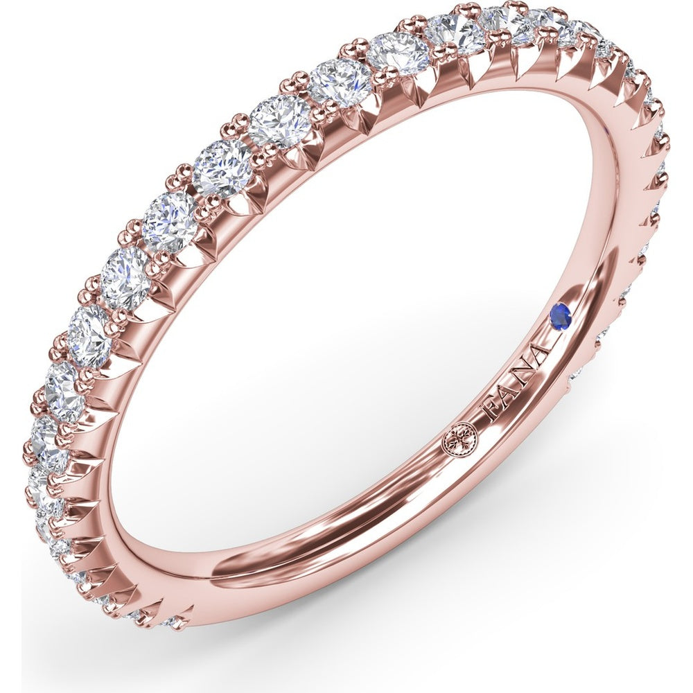 Diamond Wedding Band with Shared-Prong Set Round Diamonds by Fana - 0.43 Carat Total Diamond Weight