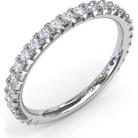 Diamond Wedding Band with Shared-Prong Set Round Diamonds by Fana - 0.43 Carat Total Diamond Weight