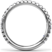 Diamond Wedding Band with Shared-Prong Set Round Diamonds by Fana - 0.43 Carat Total Diamond Weight