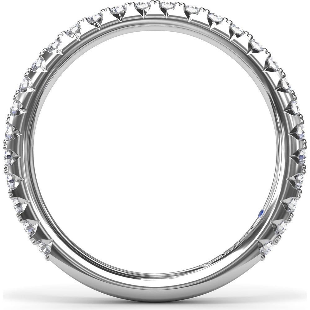 Diamond Wedding Band with Shared-Prong Set Round Diamonds by Fana - 0.43 Carat Total Diamond Weight