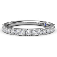 Diamond Wedding Band with Shared-Prong Set Round Diamonds by Fana - 0.43 Carat Total Diamond Weight
