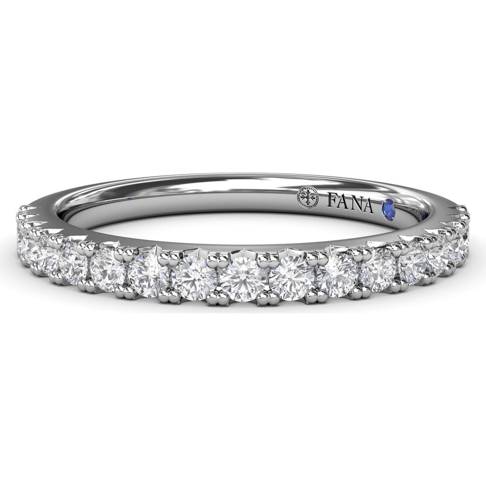 Diamond Wedding Band with Shared-Prong Set Round Diamonds by Fana - 0.43 Carat Total Diamond Weight