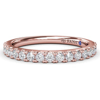 Diamond Wedding Band with Shared-Prong Set Round Diamonds by Fana - 0.43 Carat Total Diamond Weight