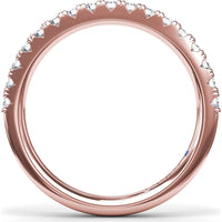 Diamond Wedding Band with Shared-Prong Set Round Diamonds by Fana - 0.43 Carat Total Diamond Weight