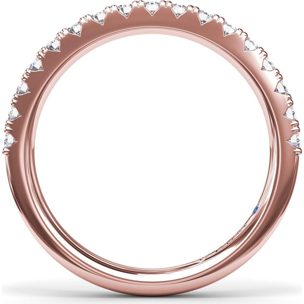 Diamond Wedding Band with Shared-Prong Set Round Diamonds by Fana - 0.43 Carat Total Diamond Weight