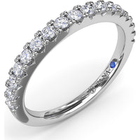 Diamond Wedding Band with Shared-Prong Set Round Diamonds by Fana - 0.43 Carat Total Diamond Weight