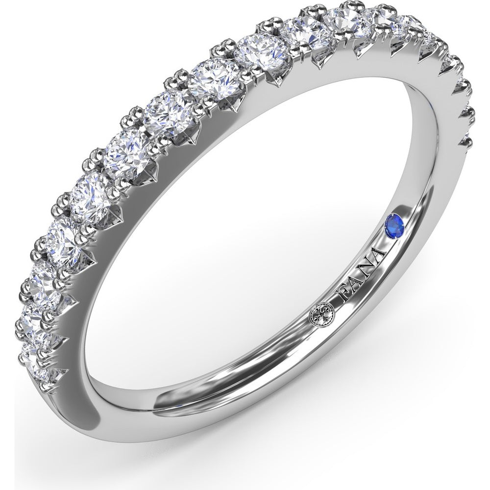 Diamond Wedding Band with Shared-Prong Set Round Diamonds by Fana - 0.43 Carat Total Diamond Weight