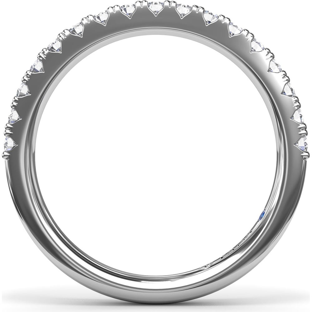 Diamond Wedding Band with Shared-Prong Set Round Diamonds by Fana - 0.43 Carat Total Diamond Weight