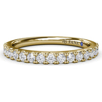 Diamond Wedding Band with Shared-Prong Set Round Diamonds by Fana - 0.43 Carat Total Diamond Weight