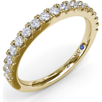 Diamond Wedding Band with Shared-Prong Set Round Diamonds by Fana - 0.43 Carat Total Diamond Weight