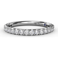 Diamond Wedding Band with Shared-Prong Set Round Diamonds by Fana - 0.44 Carat Total Diamond Weight