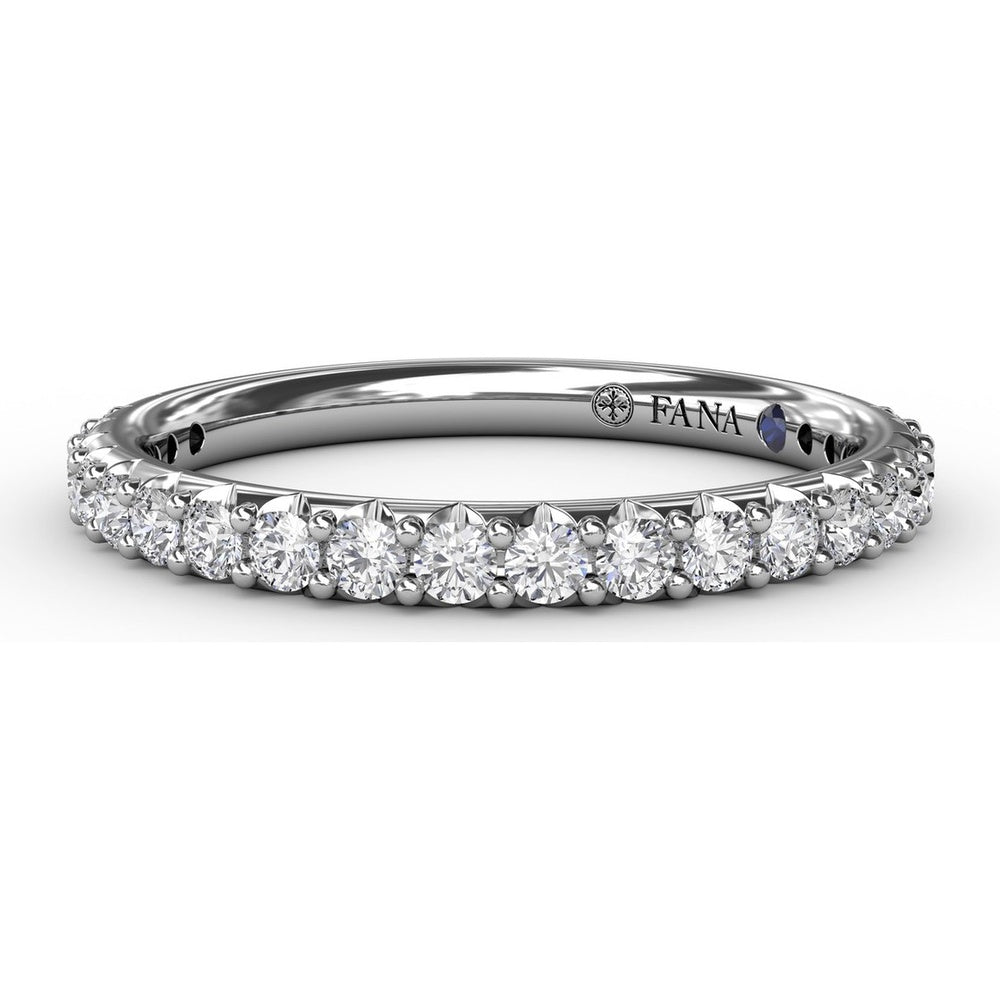 Diamond Wedding Band with Shared-Prong Set Round Diamonds by Fana - 0.44 Carat Total Diamond Weight