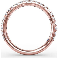 Diamond Wedding Band with Shared-Prong Set Round Diamonds by Fana - 0.44 Carat Total Diamond Weight