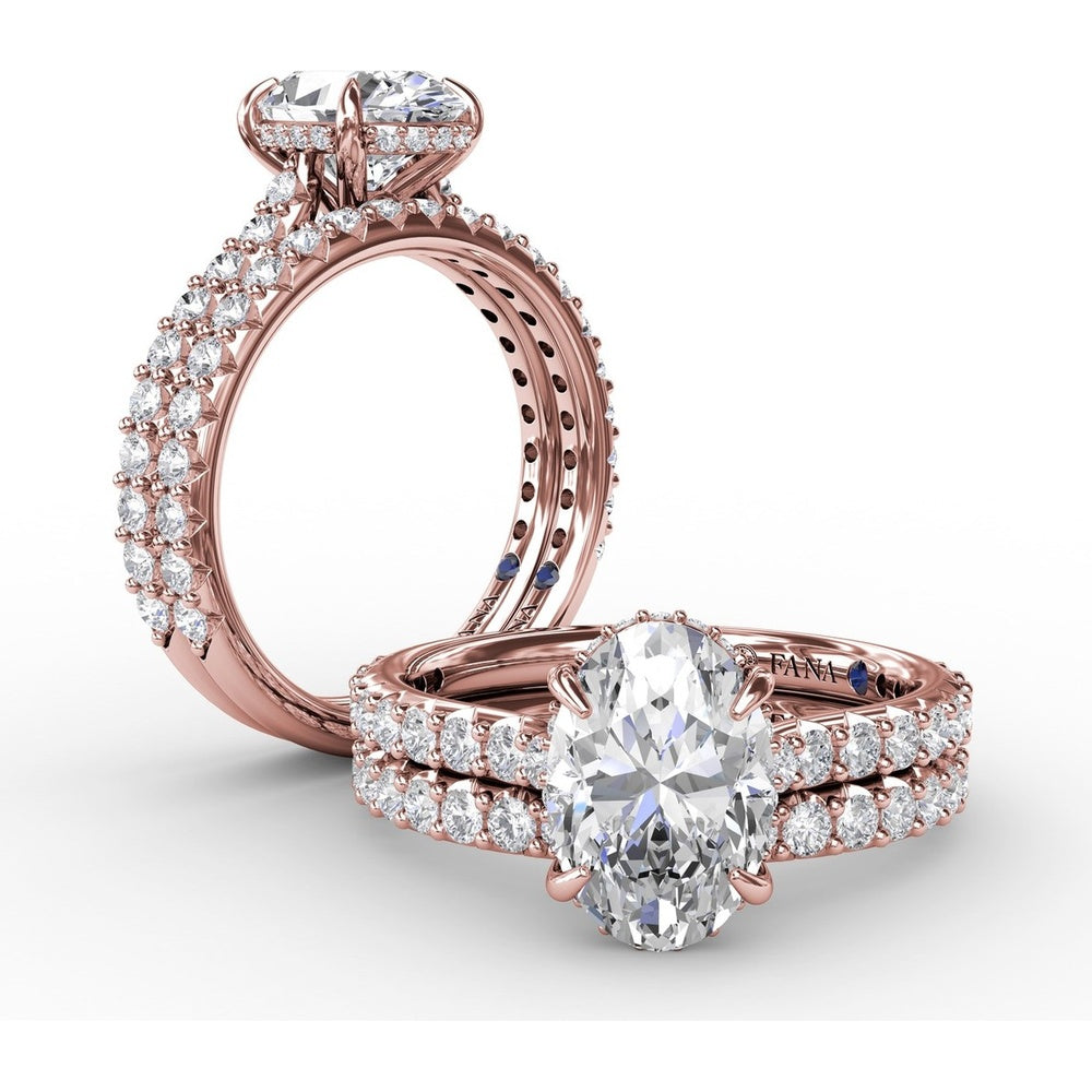 Diamond Wedding Band with Shared-Prong Set Round Diamonds by Fana - 0.44 Carat Total Diamond Weight