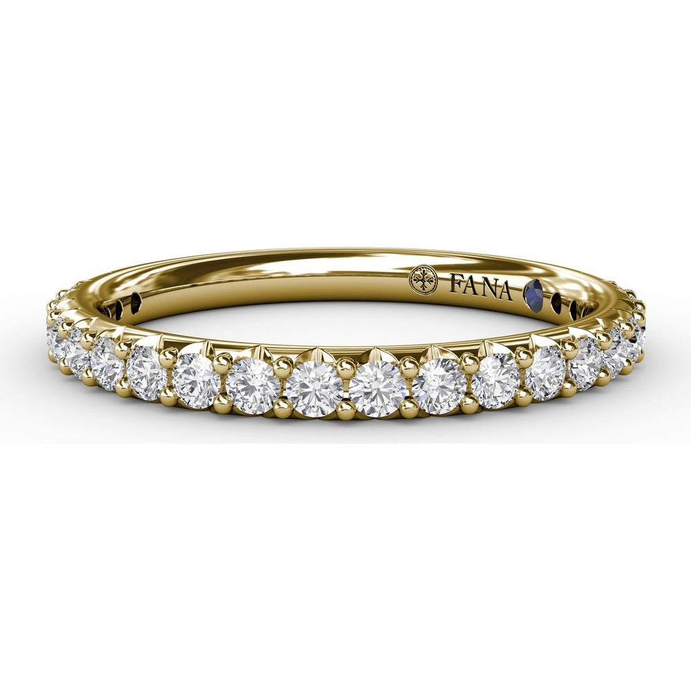 Diamond Wedding Band with Shared-Prong Set Round Diamonds by Fana - 0.44 Carat Total Diamond Weight