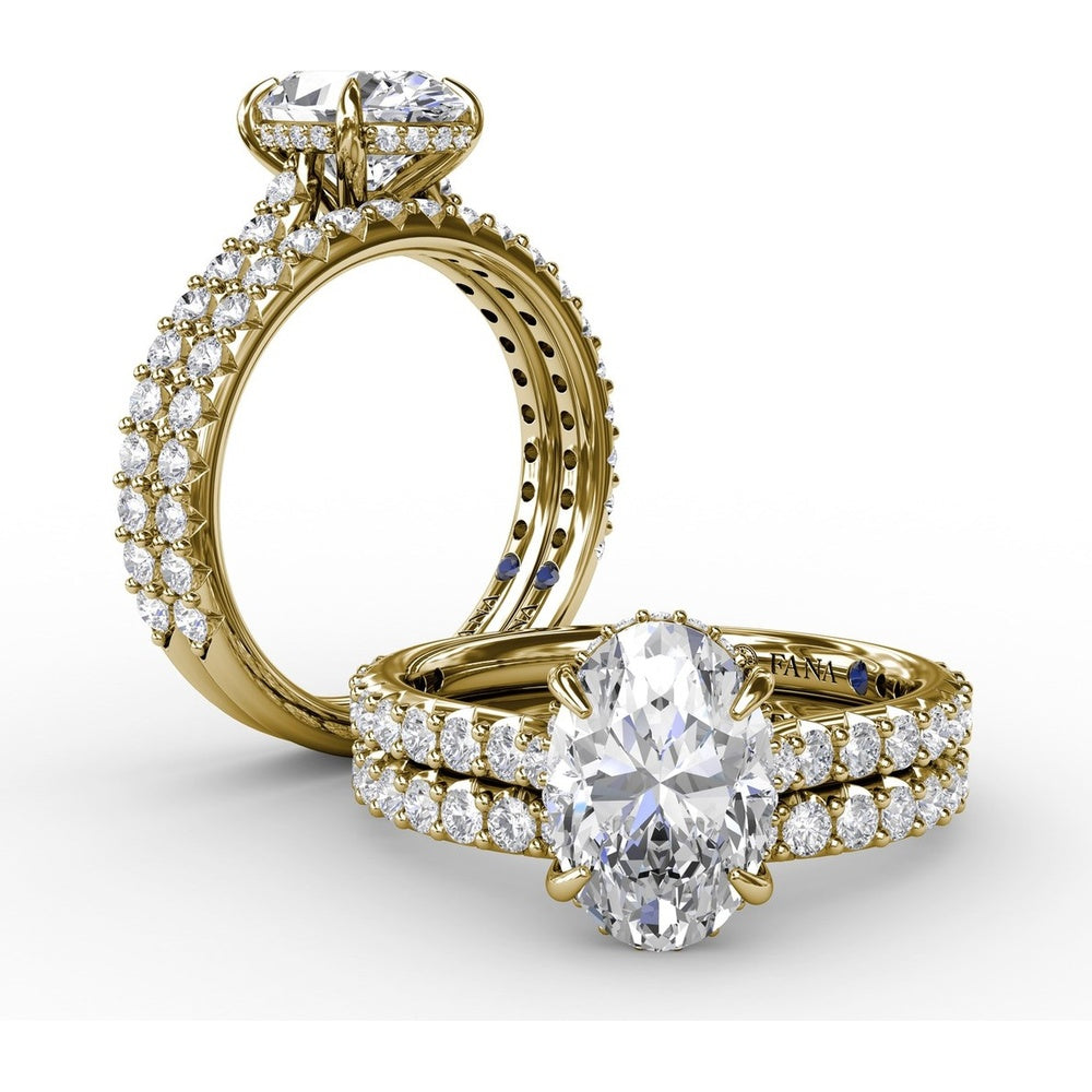 Diamond Wedding Band with Shared-Prong Set Round Diamonds by Fana - 0.44 Carat Total Diamond Weight