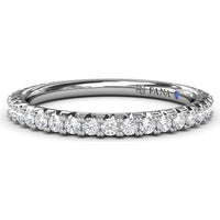 Diamond Wedding Band with Shared-Prong Set Round Diamonds by Fana - 0.45 Carat Total Diamond Weight