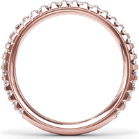 Diamond Wedding Band with Shared-Prong Set Round Diamonds by Fana - 0.45 Carat Total Diamond Weight