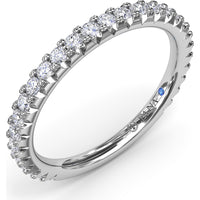 Diamond Wedding Band with Shared-Prong Set Round Diamonds by Fana - 0.45 Carat Total Diamond Weight