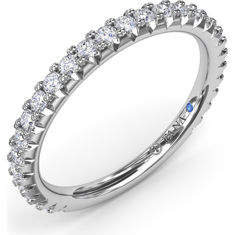 Diamond Wedding Band with Shared-Prong Set Round Diamonds by Fana - 0.45 Carat Total Diamond Weight