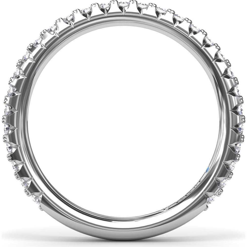 Diamond Wedding Band with Shared-Prong Set Round Diamonds by Fana - 0.45 Carat Total Diamond Weight