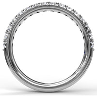Diamond Wedding Band with Shared-Prong Set Round Diamonds by Fana - 0.48 Carat Total Diamond Weight