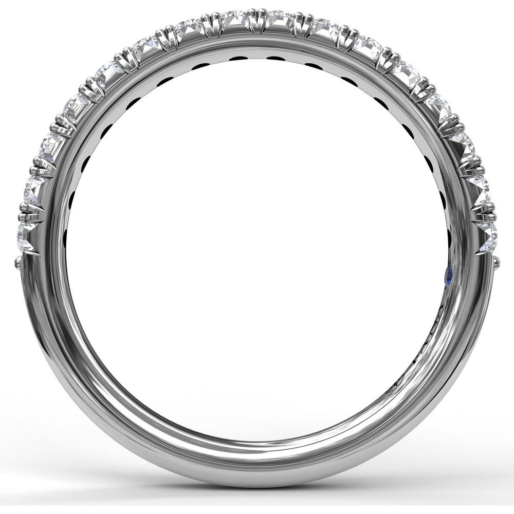 Diamond Wedding Band with Shared-Prong Set Round Diamonds by Fana - 0.48 Carat Total Diamond Weight