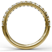Diamond Wedding Band with Shared-Prong Set Round Diamonds by Fana - 0.48 Carat Total Diamond Weight