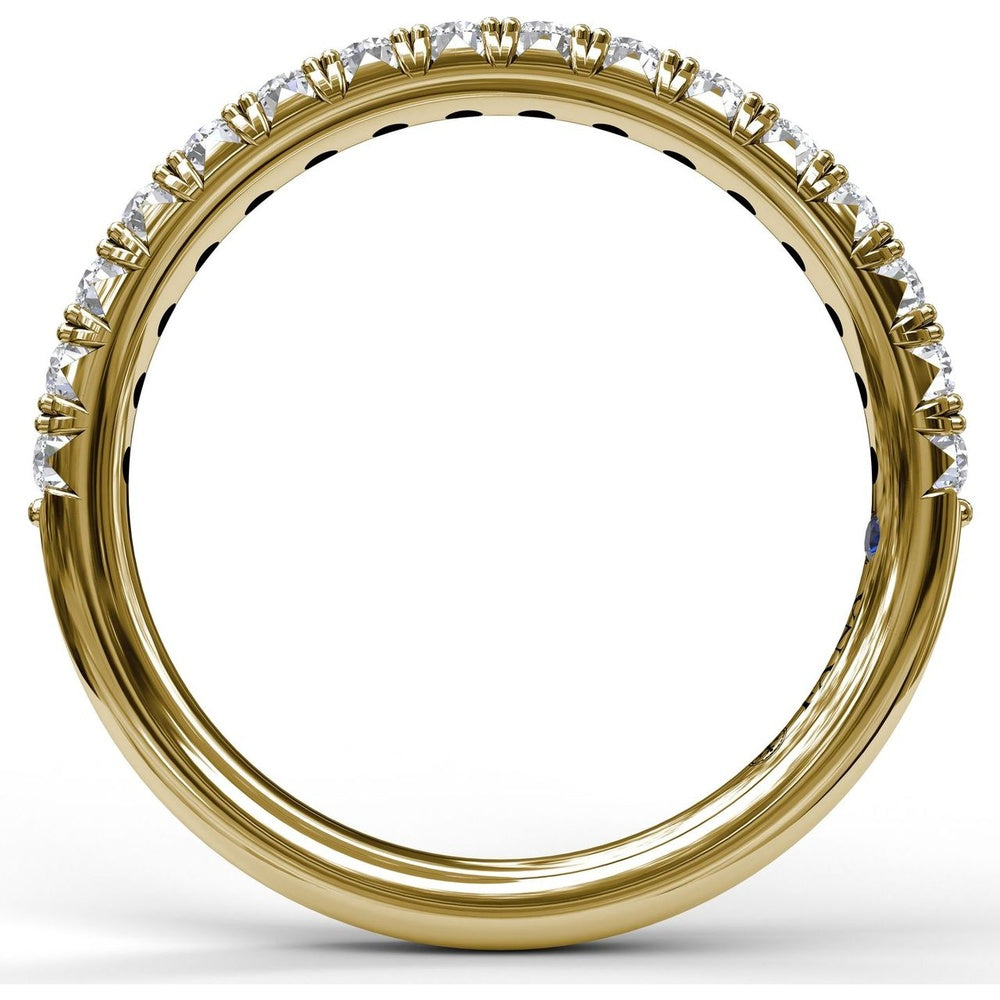 Diamond Wedding Band with Shared-Prong Set Round Diamonds by Fana - 0.48 Carat Total Diamond Weight