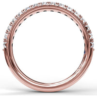 Diamond Wedding Band with Shared-Prong Set Round Diamonds by Fana - 0.48 Carat Total Diamond Weight