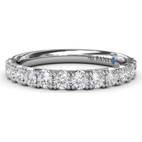 Diamond Wedding Band with Shared-Prong Set Round Diamonds by Fana - 0.69 Carat Total Diamond Weight