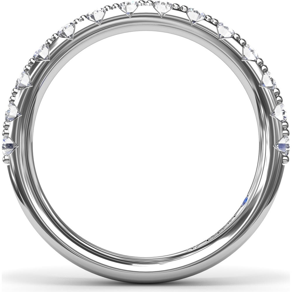 Diamond Wedding Band with Shared-Prong Set Round Diamonds by Fana - 0.69 Carat Total Diamond Weight