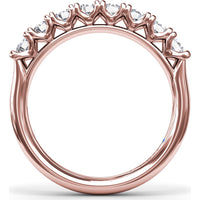 Diamond Wedding Band with Shared-Prong Set Round Diamonds by Fana - 0.72 Carat Total Diamond Weight