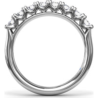Diamond Wedding Band with Shared-Prong Set Round Diamonds by Fana - 0.72 Carat Total Diamond Weight