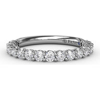 Diamond Wedding Band with Shared-Prong Set Round Diamonds by Fana - 0.77 Carat Total Diamond Weight