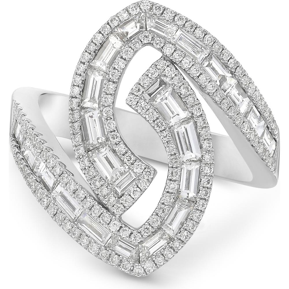 Diamond Ying Yang Ring in 18K White Gold by Charles Krypell