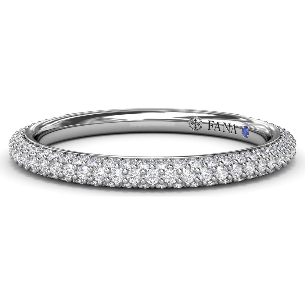 Domed Pavé Diamond Wedding Band by Fana - 0.57 Carat Total Diamond Weight