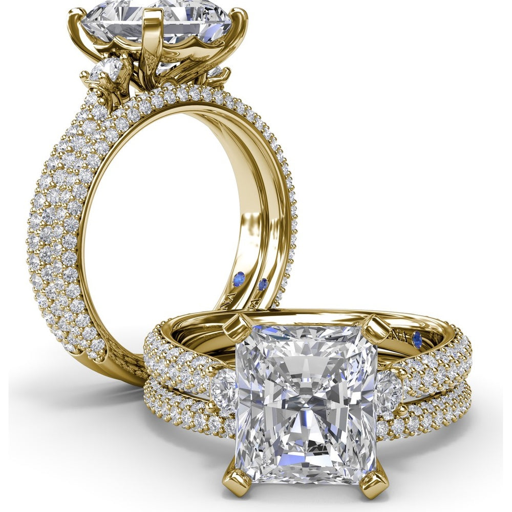 Domed Pavé Diamond Wedding Band by Fana - 0.57 Carat Total Diamond Weight