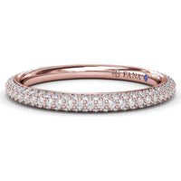 Domed Pavé Diamond Wedding Band by Fana - 0.57 Carat Total Diamond Weight