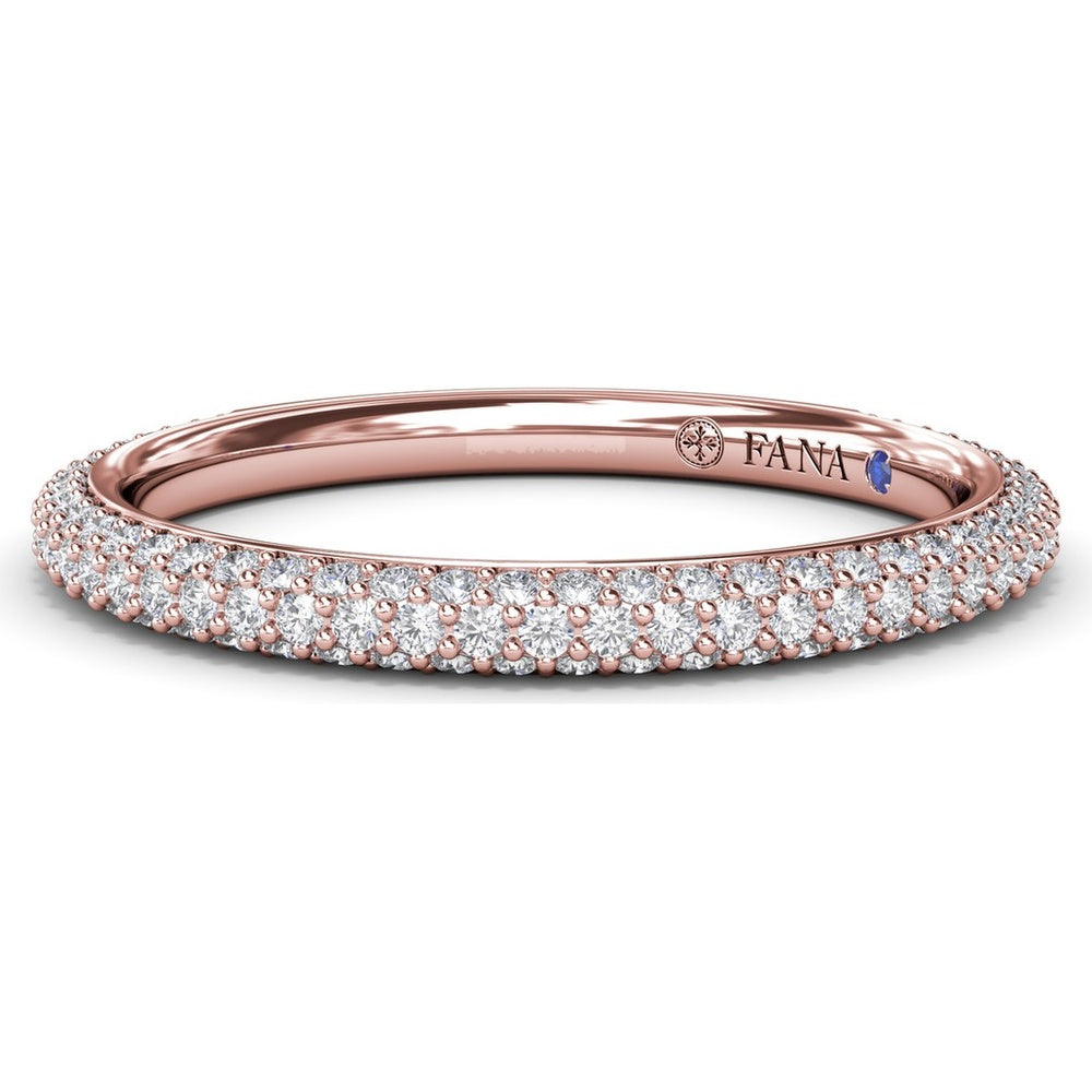 Domed Pavé Diamond Wedding Band by Fana - 0.57 Carat Total Diamond Weight