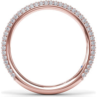 Domed Pavé Diamond Wedding Band by Fana - 0.57 Carat Total Diamond Weight