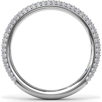 Domed Pavé Diamond Wedding Band by Fana - 0.57 Carat Total Diamond Weight