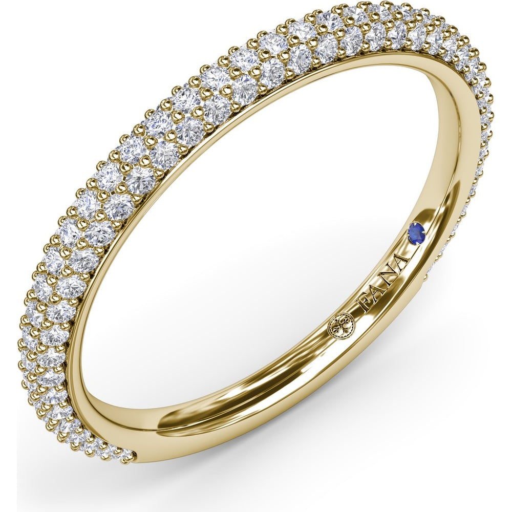 Domed Pavé Diamond Wedding Band by Fana - 0.57 Carat Total Diamond Weight