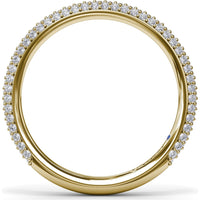 Domed Pavé Diamond Wedding Band by Fana - 0.57 Carat Total Diamond Weight